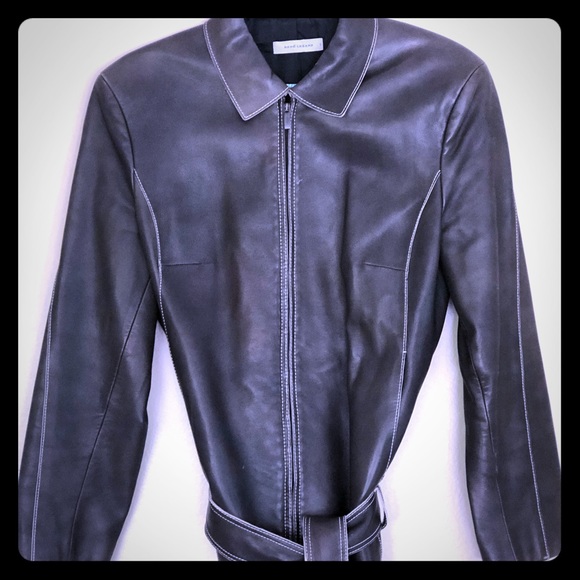 Rene Lezard brown leather jacket size 40 - Picture 1 of 5